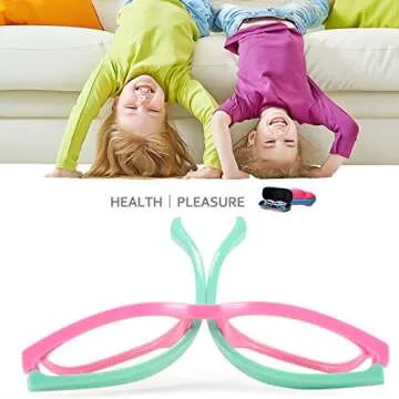 SEEAFUN Blue Light Glasses for Kids with Cute Car Case