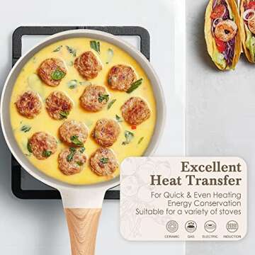 Durable Non Stick Frying Pans Multi-Sized Cookware Set