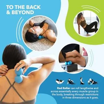 RAD Roller Original Peanut Roller Ball Massager - Medium Density Peanut Massage Ball - Myofascial Release for Back, Feet, Neck, Psoas - Suboccipital Release Device, Thoracic Spine Roller Balls