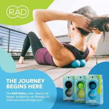 RAD Roller Original Peanut Roller Ball Massager - Medium Density Peanut Massage Ball - Myofascial Release for Back, Feet, Neck, Psoas - Suboccipital Release Device, Thoracic Spine Roller Balls
