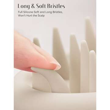 HEETA Scalp Massager Hair Growth, Scalp Scrubber with Soft Bristles, Integrated Silicone Design, Sca...