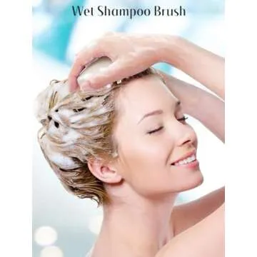 HEETA Scalp Massager Hair Growth, Scalp Scrubber with Soft Bristles, Integrated Silicone Design, Scalp Exfoliator for Dandruff Removal & Relax Scalp, Shampoo Brush Fit Wet Dry Hair Use, Oatmeal