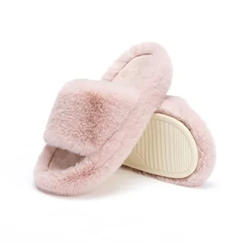Chantomoo Women's Slippers Memory Foam House Bedroom Slippers for Women Fuzzy Plush Comfy Faux Fur L...