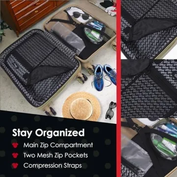 FUL Minnie Mouse Rolling Luggage | Durable 29" Hardshell Suitcase