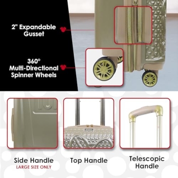 FUL Minnie Mouse Rolling Luggage | Durable 29" Hardshell Suitcase