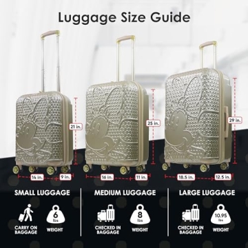 FUL Minnie Mouse Rolling Luggage | Durable 29" Hardshell Suitcase