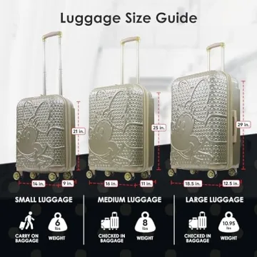 FUL Minnie Mouse Rolling Luggage | Durable 29" Hardshell Suitcase