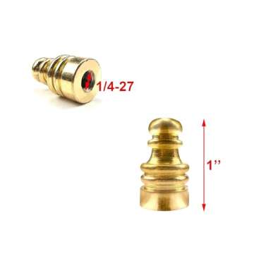 ECUDIS Pack of 4 Solid Metal Lamp Finials Caps Knob for Lamp Shade Harp Holder Lamp Decoration Acces...