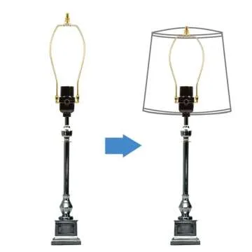 ECUDIS Pack of 4 Solid Metal Lamp Finials Caps Knob for Lamp Shade Harp Holder Lamp Decoration Accessories, 1 Inch Tall (Brass)