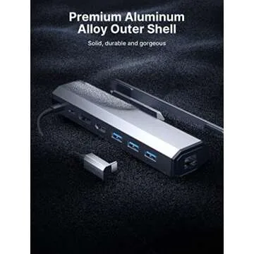 JSAUX Docking Station for Steam Deck/Rog Ally/Legion Go, 7-in-1 Steam Deck Dock with HDMI 4K@60Hz, DisplayPort, Gigabit Ethernet, USB-A 3.2 and 100W Charge Compatible with Steam Deck OLED-HB0702