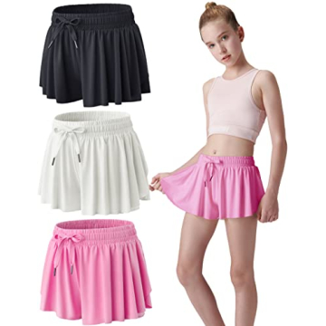 2-in-1 Girls Flowy Shorts for Active Comfort and Style