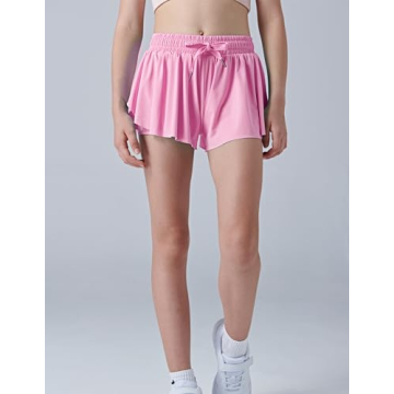 2-in-1 Girls Flowy Shorts for Active Comfort and Style