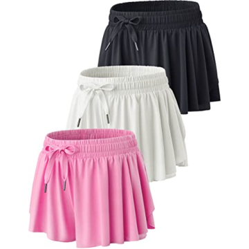2-in-1 Girls Flowy Shorts for Active Comfort and Style