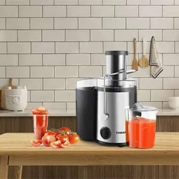 CHULUX Juicer Machine, Centrifugal Juice Extractor Maker with Recipe Book, Wide Mouth Juicing Machine, High Juice Yield, BPA-Free, Easy to Clean, for Fruits and Veggies