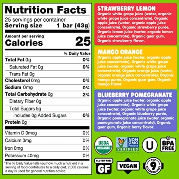 DeeBee's Organic SuperFruit Freezie Pops, No Added Sugars