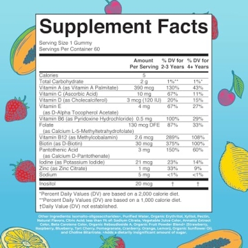 Vegan Kids Multivitamin Gummies Sugar-Free 60 Count