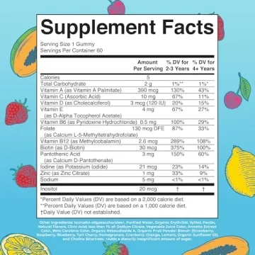 Vegan Kids Multivitamin Gummies Sugar-Free 60 Count
