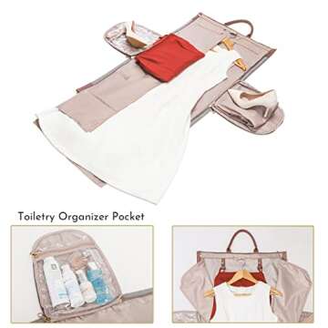 Modoker Womens Convertible Garment Bags for Travel, Carry On Garment Bag - 2 in 1 Hanging Suitcase S...