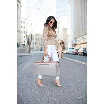 Modoker Womens Convertible Garment Bags for Travel, Carry On Garment Bag - 2 in 1 Hanging Suitcase Suit Luggage Bag, Grey