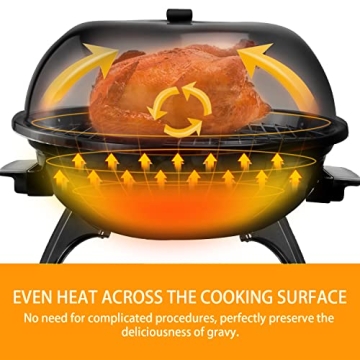 Techwood 1600W Electric Grill - Ideal for Indoor and Outdoor Cookouts