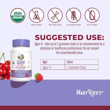 MaryRuth Kids Multivitamin Gummies - Organic & Delicious