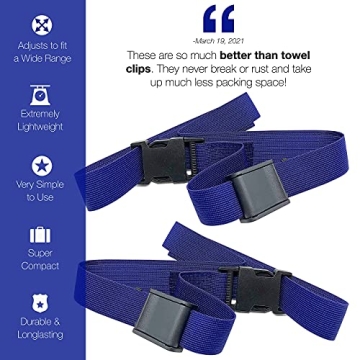 Extendable Towel Bands 4 Pack Secure Durable Compact