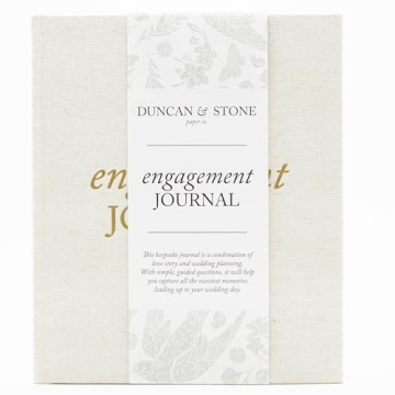 Engagement Journal for Couples (Ivory, 69 Pages) - Wedding Planning Book and Organizer - Wedding Mem...