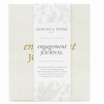 Engagement Journal for Couples (Ivory, 69 Pages) - Wedding Planning Book and Organizer - Wedding Mem...