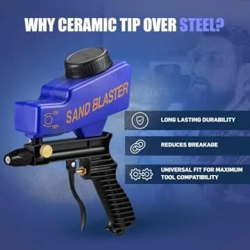 LE LEMATEC Sand Blaster Gun Kit - Portable Abrasive Cleaner