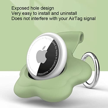 Alsukeay Colorful Flower AirTag Holder Case 4 Pack