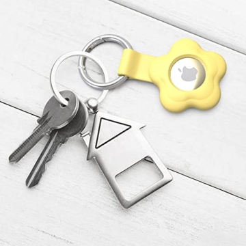 Alsukeay Colorful Flower AirTag Holder Case 4 Pack