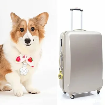 Alsukeay Colorful Flower AirTag Holder Case 4 Pack