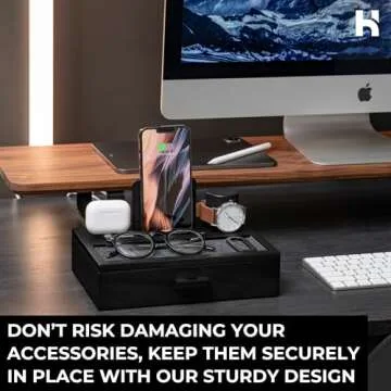 Premium Wooden Phone Docking Station – Effortless Organization