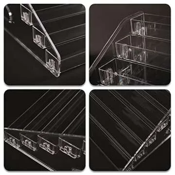 LoengMax Sunglasses Organizer - Clear Eyeglasses Display - Eyeglasses Storage - Essential Oils Holder(3 Layer)