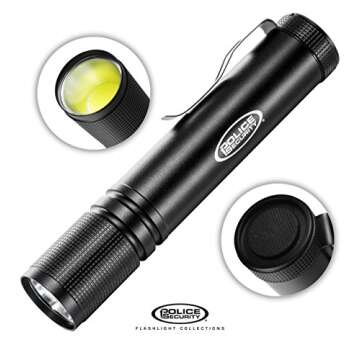 Police Security Radar 2.0 COB Ultra Bright 350 Lumen LED EDC Tactical Flashlight