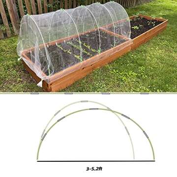Robust 6X6.7ft Greenhouse Hoops Planting Tunnel for Garden