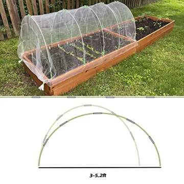 Robust 6X6.7ft Greenhouse Hoops Planting Tunnel for Garden