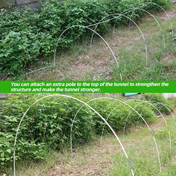 Robust 6X6.7ft Greenhouse Hoops Planting Tunnel for Garden