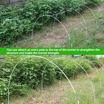 Robust 6X6.7ft Greenhouse Hoops Planting Tunnel for Garden
