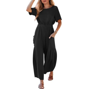 Stylish ANRABESS Women Linen Jumpsuit for Summer