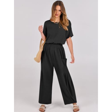 Stylish ANRABESS Women Linen Jumpsuit for Summer