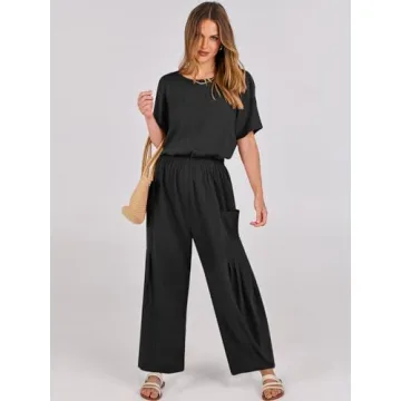 Stylish ANRABESS Women Linen Jumpsuit for Summer