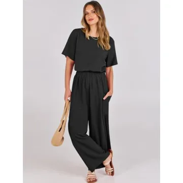 Stylish ANRABESS Women Linen Jumpsuit for Summer