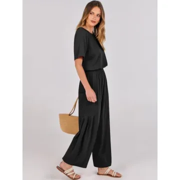 Stylish ANRABESS Women Linen Jumpsuit for Summer