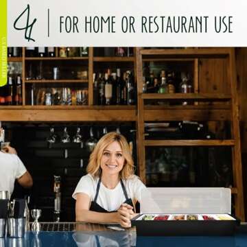 Ice Cooled Condiment Serving Container for Home Bar Caddy