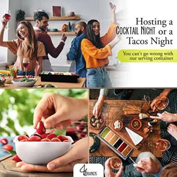 Ice Cooled Condiment Serving Container for Home Bar Caddy