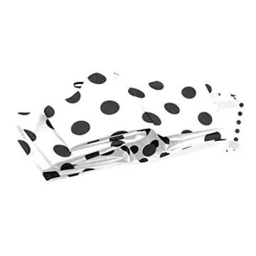 Black And White Polka Dot Umbrella Auto Open Close Folding Windproof Compact Travel Umbrella