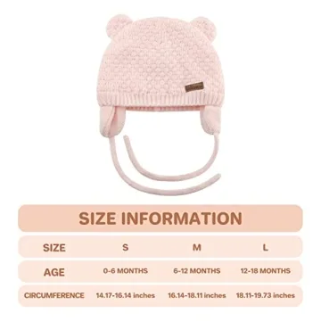 Duoyeree Kids Winter Hat - Soft Cotton Lining Baby Beanie