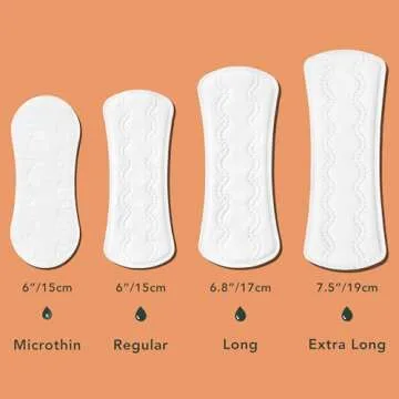 Rael Panty Liners for Women, Organic Cotton Cover - Long Pantiliners, Light Absorbency, Unscented, Chlorine Free (Long, 36 Count)