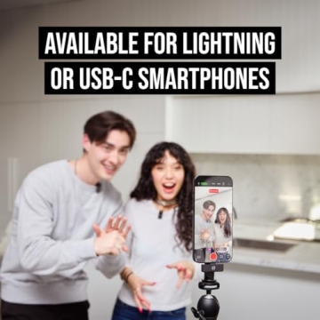 Dual Wireless Microphones with Charging Case for Smartphones